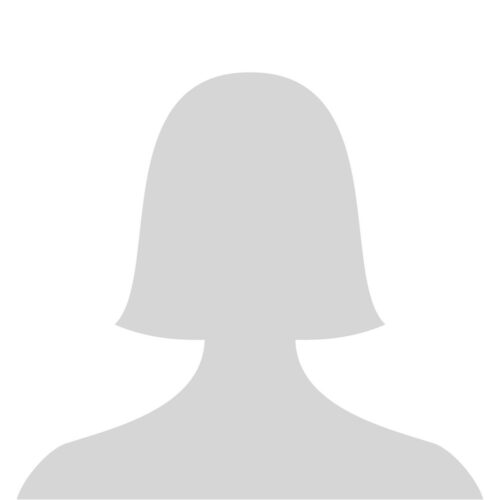 Default female avatar profile picture icon. Grey woman photo placeholder.
